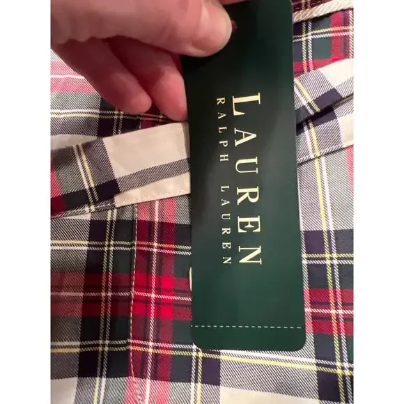NWT Ralph Lauren Tartan Plaid Light Weight Robe RLL Monogram - Picture 2 of 8